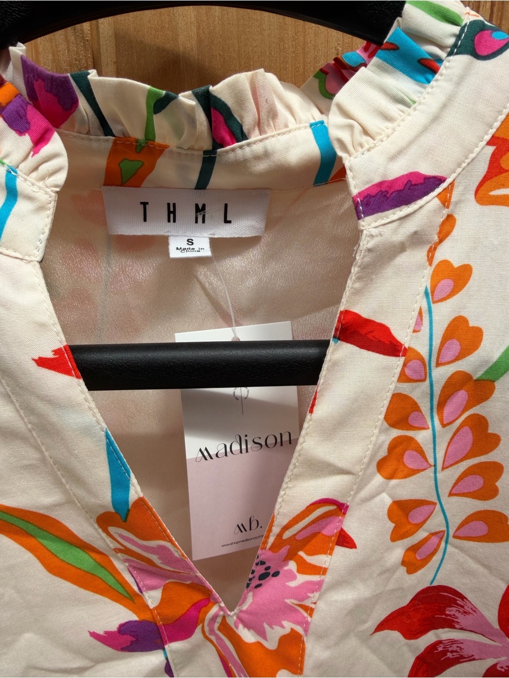 THML floral summer cotton dress sz S - Picture 3 of 3